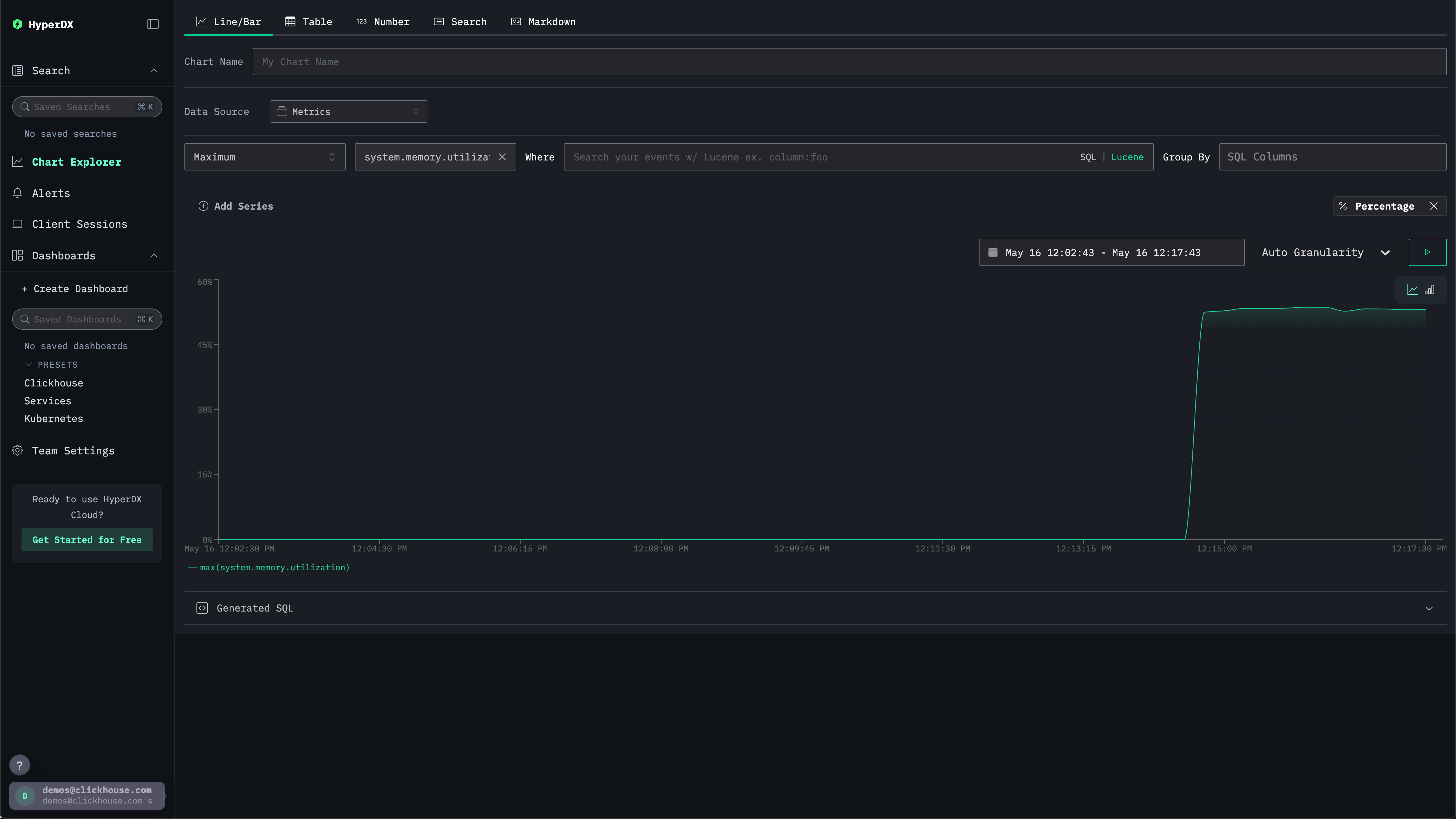 Память, % во времени